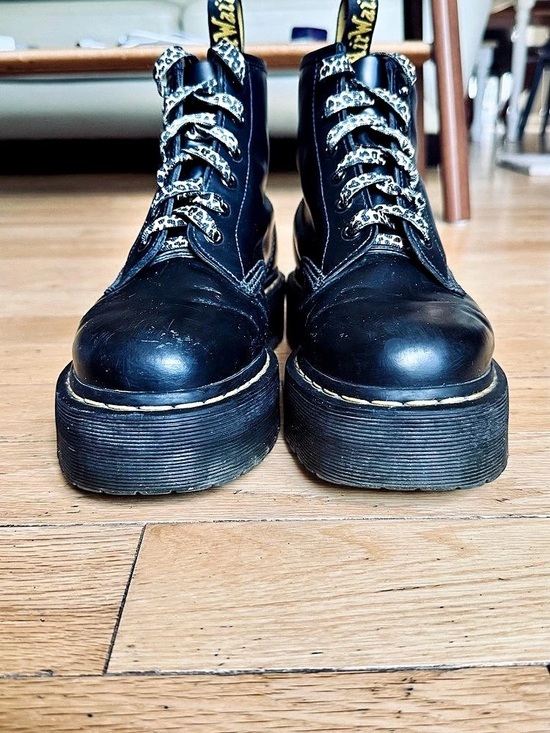 Dr. Martens Shoes - Dr. Martens 1460 Black Combat Boots UK8